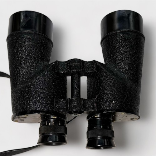 509 - A pair of No.3 MkII WW1 x6 binoculars by Kershaw, with brass coating, scratched Admiralty broad arro... 