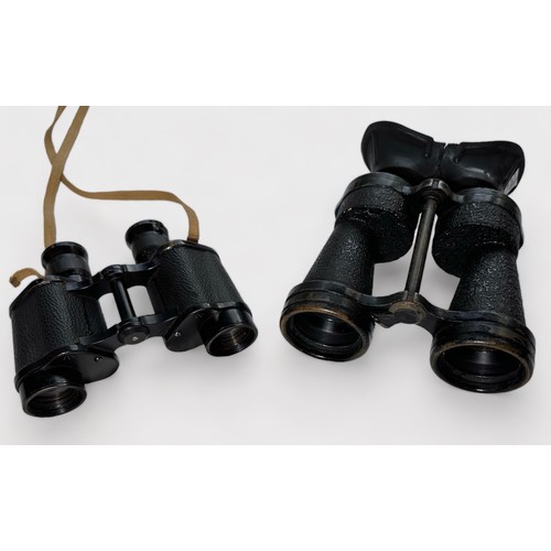 510 - Two pairs of WW2 Admiralty pattern x6 binoculars with reticulated lenses, by Kershaw, date 1943 and ... 