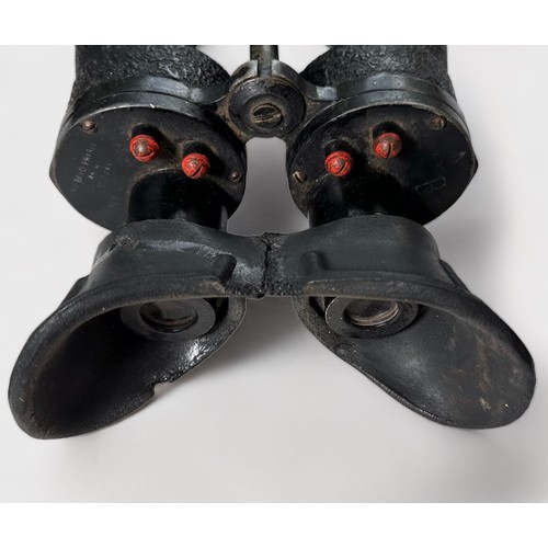 510 - Two pairs of WW2 Admiralty pattern x6 binoculars with reticulated lenses, by Kershaw, date 1943 and ... 