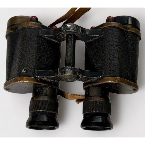 510 - Two pairs of WW2 Admiralty pattern x6 binoculars with reticulated lenses, by Kershaw, date 1943 and ... 