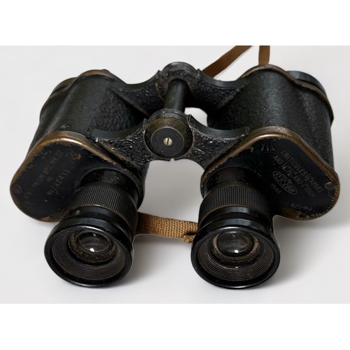 510 - Two pairs of WW2 Admiralty pattern x6 binoculars with reticulated lenses, by Kershaw, date 1943 and ... 