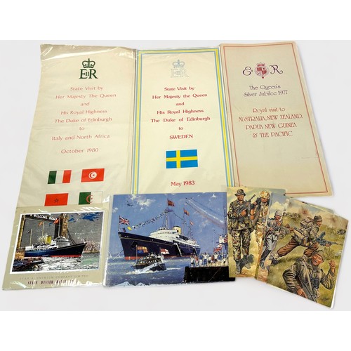 582 - A quantity of various Royal and Maritime ephemera, comprising, a framed Royal Christmas card, 1940, ... 