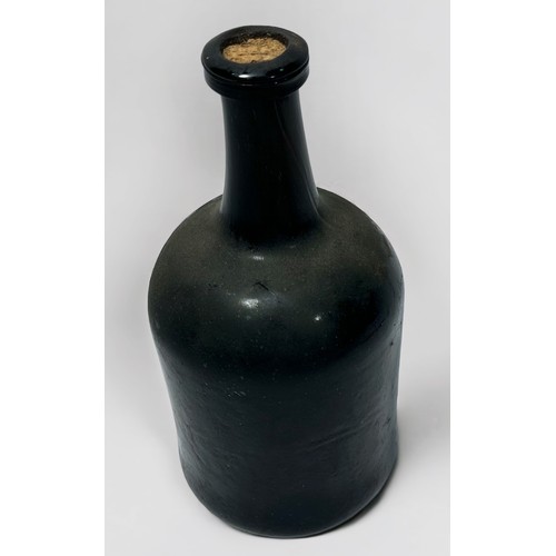 271 - A vintage bottle of Calvados Brandy, believed to be circa late 18th century, in hand-blown green gla... 