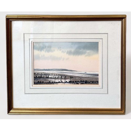 312 - Cavendish Morton (1911-2015) ‘Sunset, Bembridge Beach’, signed and dated ‘1988’, watercolour, mounte... 