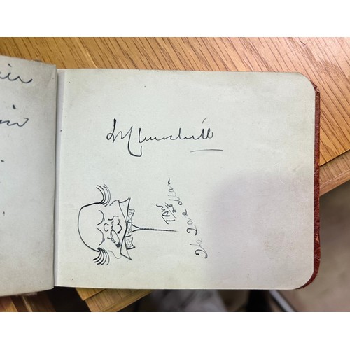 196 - Two autograph books containing a good collection of signatures including Sir Austen Chamberlain, Nev... 