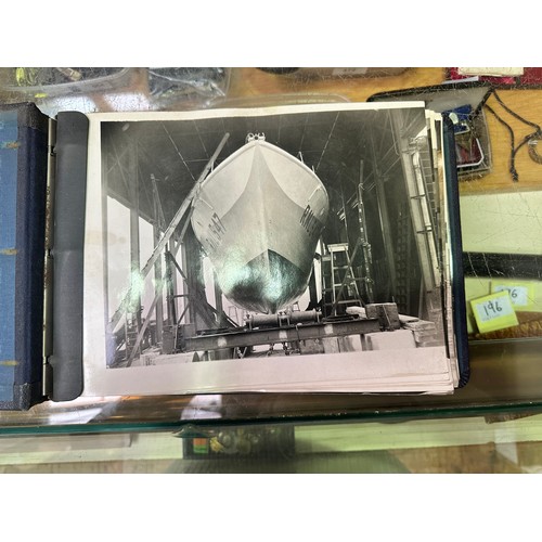 458 - An extensive collection of monochrome photographs with handwriting to verso, depicting various ships... 