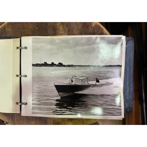 458 - An extensive collection of monochrome photographs with handwriting to verso, depicting various ships... 