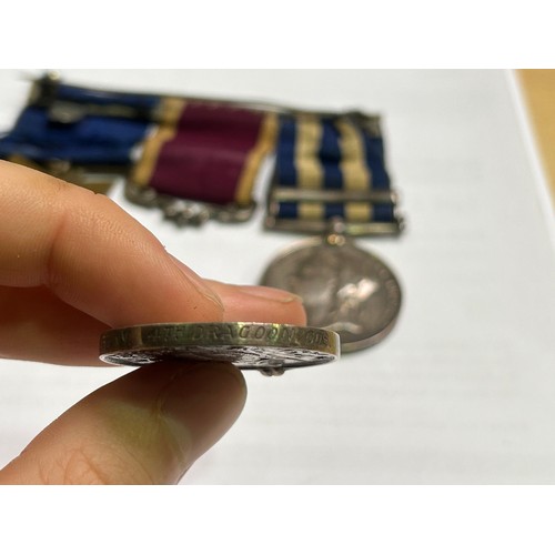 412 - British Army Trio, Queen Victoria Egypt Medal with ‘Tel’El-Kebir’ clasp, and Long Service Good Condu... 