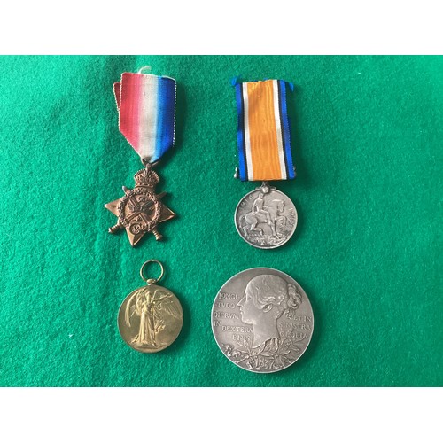 411 - World War One Medal Trio of Mons Star, British War and Victory medal(no ribbon on latter) all awarde... 