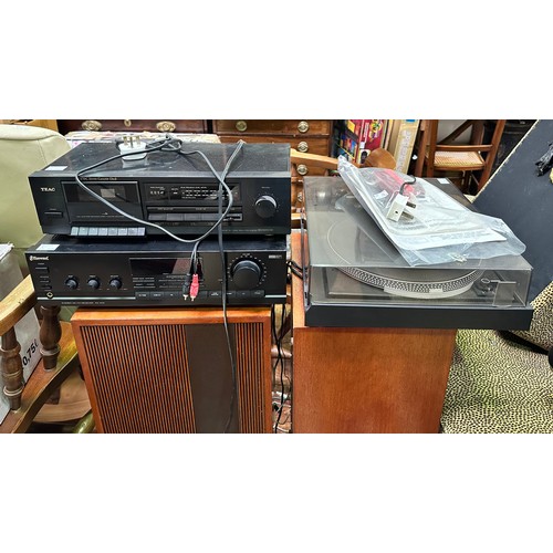 547 - A collection 20th Century Hi-Fi equipment comprising, Dual CS 505-1 belt driven vinyl record deck tu... 