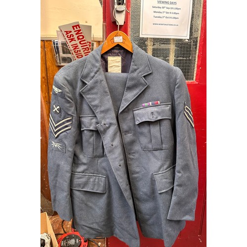 418 - A RAF Chief Technician's No.1 Dress Uniform of jacket and trousers, H. Edgard & Sons, size 44 Long