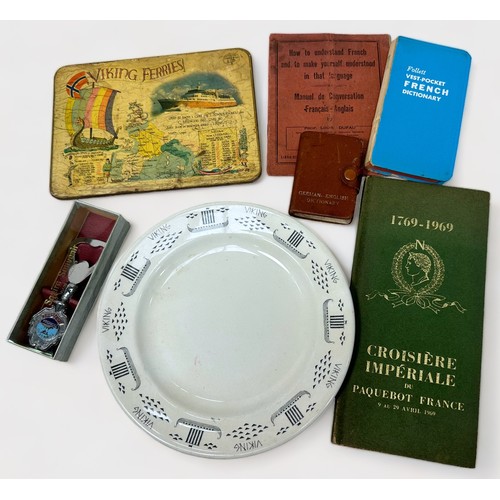 422 - A collection of assorted cruise memorabilia, ephemera and souvenirs, comprising, itineraries, cruise... 