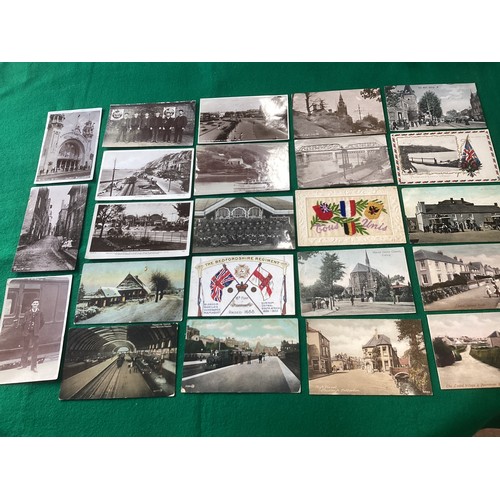 342 - Approximately 165 standard-size postcards nearly all of the UK, but a few of France. Mainly topograp... 