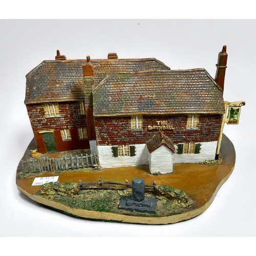 4 - Cricket History/Local History Interest:A ceramic scale model of the historic Bat & Ball Inn, Hambled... 