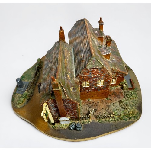 4 - Cricket History/Local History Interest:A ceramic scale model of the historic Bat & Ball Inn, Hambled... 