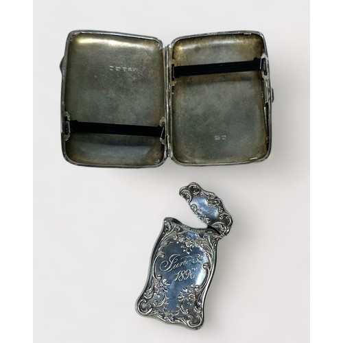 78 - A small collection of assorted silver cases and pots, comprising, a cut-glass toilet jar with silver... 