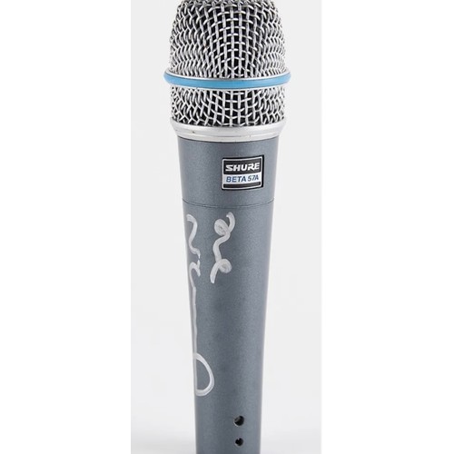 362 - A signed concert-used Shure Beta 57A microphone, signed to the side in silver ink ‘Love, Noel Gallag... 