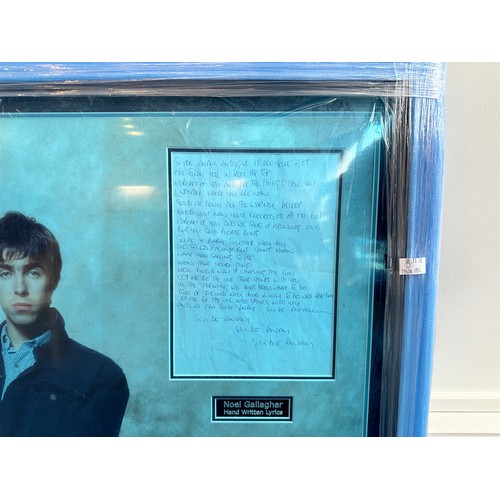 367 - Original handwritten lyrics for ‘Slide Away’ by Noel Gallagher for Oasis album ‘Definitely Maybe’, l... 