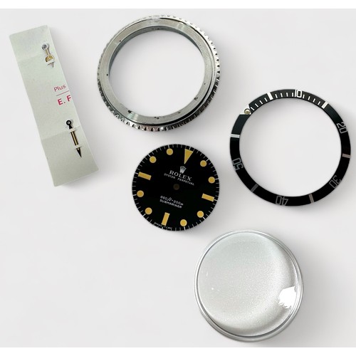 110 - A replacement Rolex 5513 dial, with luminous Tritium markers, the back stamped ‘Singer’, together wi... 