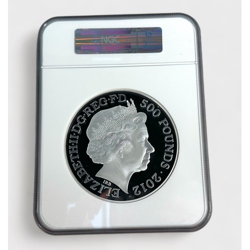 318 - A Royal Mint London 2012 Silver Kilo Coin .999 AG, diameter 100mm, limited edition number ‘1808’, wi... 