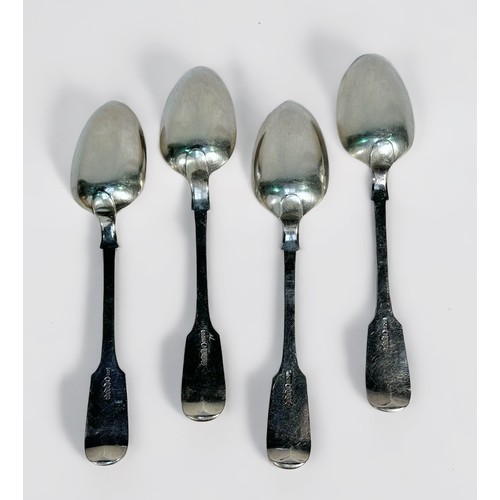 82 - Four Old English pattern Scottish silver table spoons by James McKay, hallmarked Edinburgh 1861, 186... 