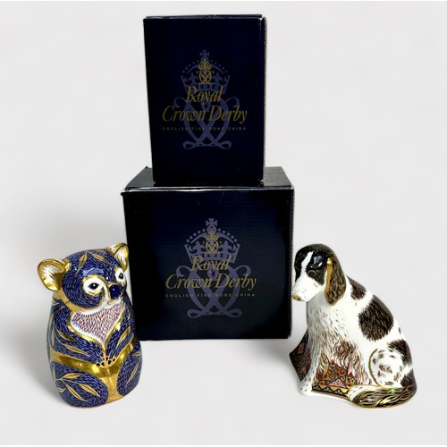 33 - Two Royal Crown Derby porcelain paperweights, 'Molly' Collectors Guild 2007, and Koala Bear, gold st... 