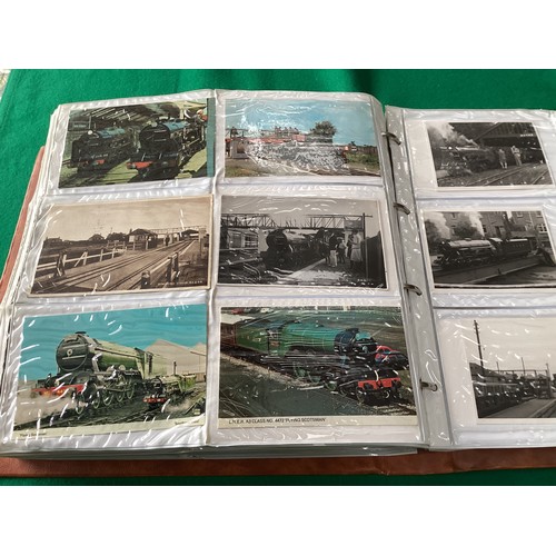 348 - An album of rail interest postcards, various coins and a collection of enamel Butlins and other badg... 