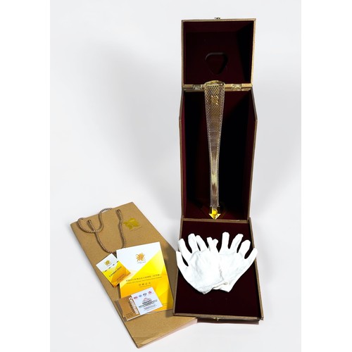 613 - A London 2012 Olympic Torch Replica (Silver Emblem), a 1:2 scale replica of the original London 2012... 