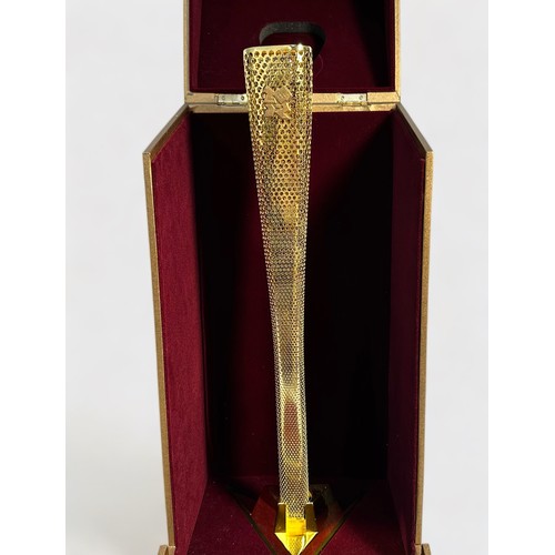 613 - A London 2012 Olympic Torch Replica (Silver Emblem), a 1:2 scale replica of the original London 2012... 