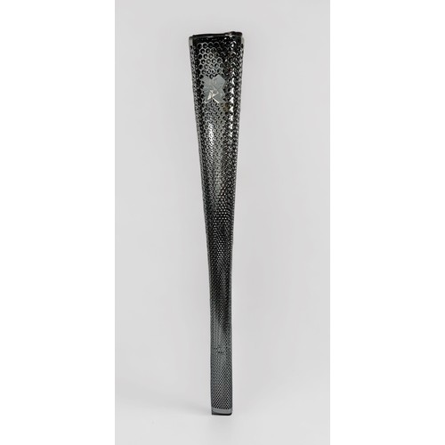 612 - A 2012 London Paralympic Games Bearer's Torch, of tapering, triangular form, silver coloured, bearin... 