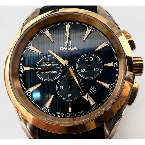 127 - A gents Omega Seamaster Aqua Terra London 2012 Olympic limited edition stainless steel and rose gold... 