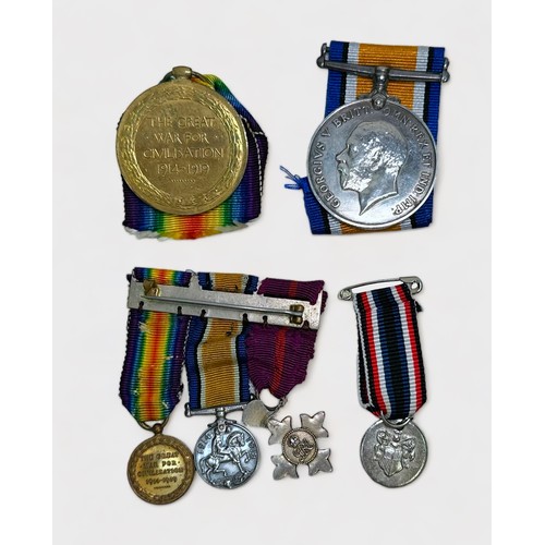 428 - WW1 pair of Great War Medal and Victory Medal to 33576 Pte F.C. Bilson East Surrey Regiment, togethe... 