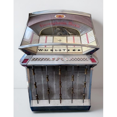 376 - A Wurlitzer 2504 Jukebox circa 1961, coin operated to take US and Netherlands coins (supplied), full... 