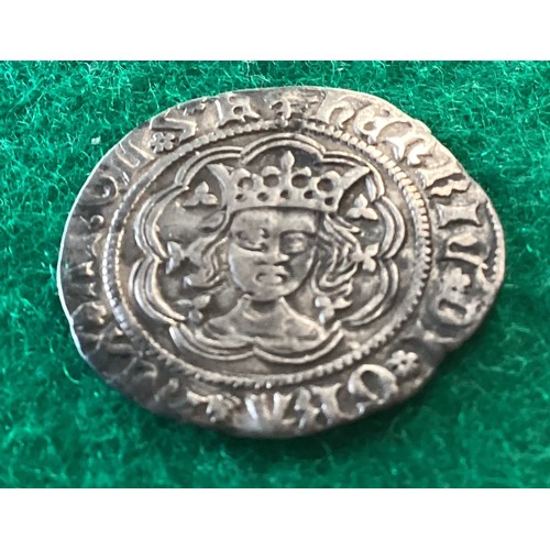 309 - A Henry VI silver halfgroat, Annulet issue, Calais mint. A very pleasing example. Two photos of both... 