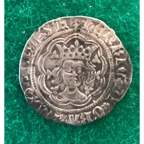 309 - A Henry VI silver halfgroat, Annulet issue, Calais mint. A very pleasing example. Two photos of both... 