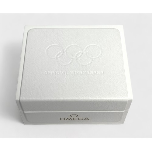 137 - An Omega 2012 Olympic leather box, with outer card box, leather wallet with Pictograms, Internationa... 