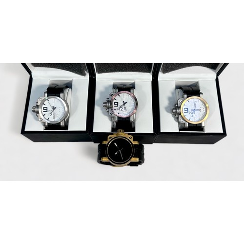 150 - A rare set of three Oakley Gearbox London 2012 Olympic competitors watches, these watches were desig... 