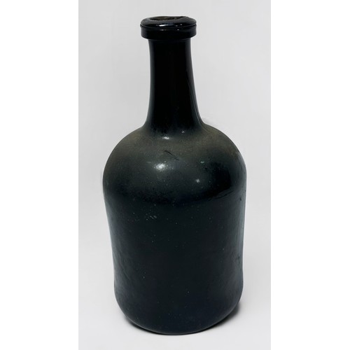 772 - A vintage bottle of Calvados Brandy, believed to be circa late 18th century, in hand-blown green gla... 