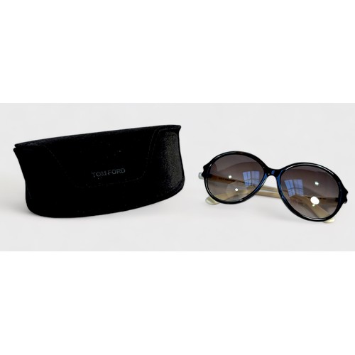 359 - A pair of ladies Tom Ford 'Milena' Sunglasses, 'Ivory with Havana brown gradient lenses', model TF 3... 