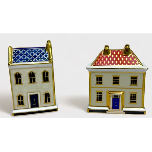 53 - Two Royal Crown Derby porcelain paperweights, 'The China Shop,' and 'The Greengrocer,'