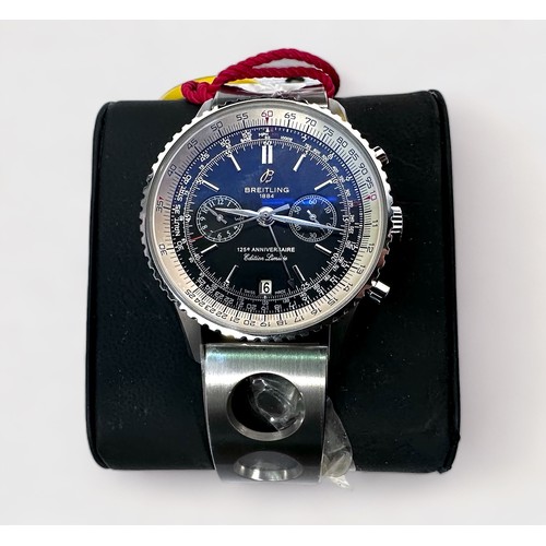 156 - A gents stainless steel Breitling Navitimer 125e 'Anniversaire Edition Limitee' automatic wristwatch... 