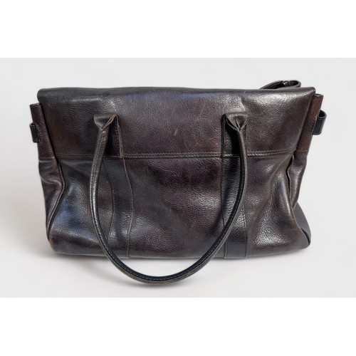 357 - A ladies Mulberry 'Bayswater' brown leather handbag, with original protective dust-bag