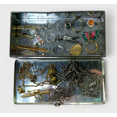 299 - A good collection of assorted costume jewellery comprising strings of pearls, pocket watches includi... 