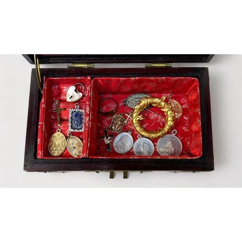 299 - A good collection of assorted costume jewellery comprising strings of pearls, pocket watches includi... 