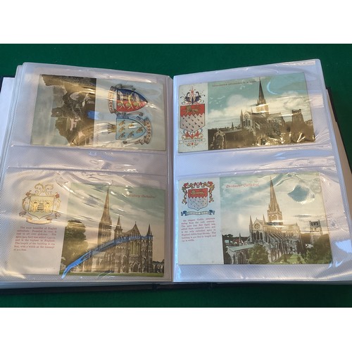 345 - An album containing approximately 110 standard size postcards of towns and cities in the UK which ar... 