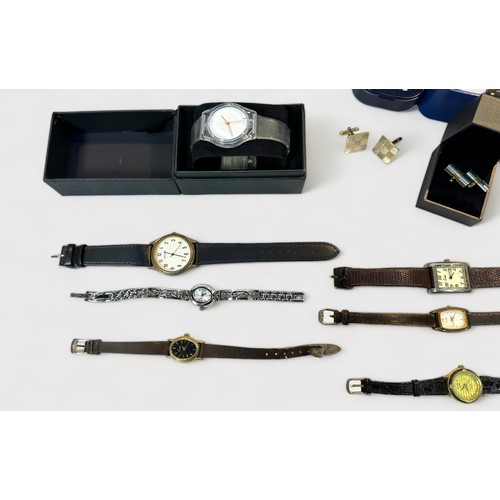 130 - A small collection of assorted gents and ladies watches, comprising, Accurist, Sekonda, Rotary, Adid... 