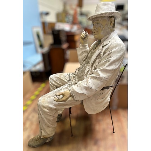 318 - A life-size composite moulded figure of former US Public Enemy No.1 and Italian gangster Al Capone, ... 