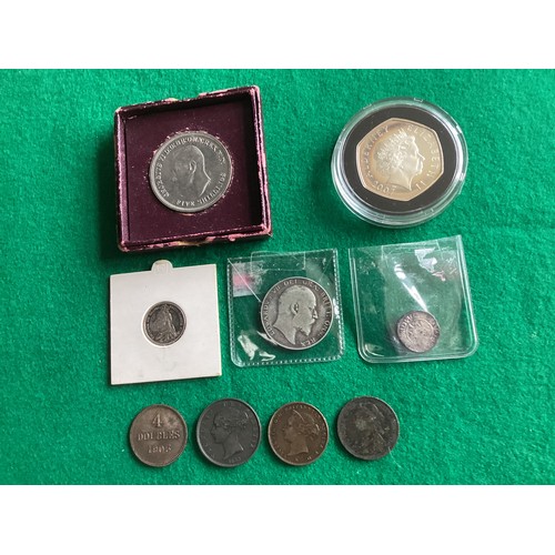 273 - Various coins (all in 1st photo) including a cased 2007 Royal Mint Alderney limited issue Diamond We... 