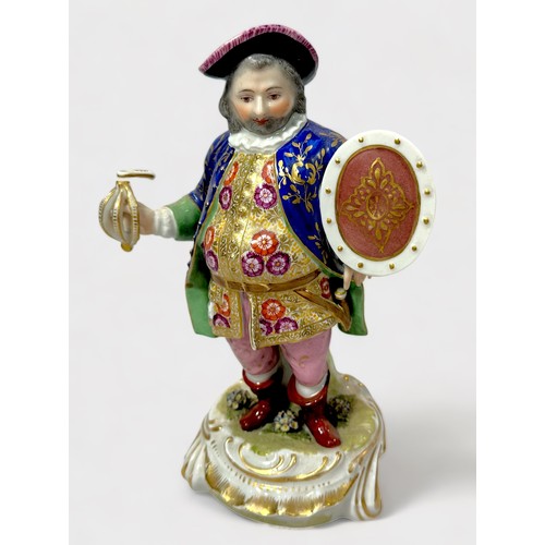 34 - An early 19th Century Derby Porcelain figure of John Falstaff, painted in polychrome enamels, (as fo... 