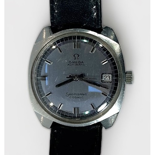 133 - A gents stainless steel Omega Seamaster Cosmic automatic wristwatch, C.1970's, the silvered dial wit... 